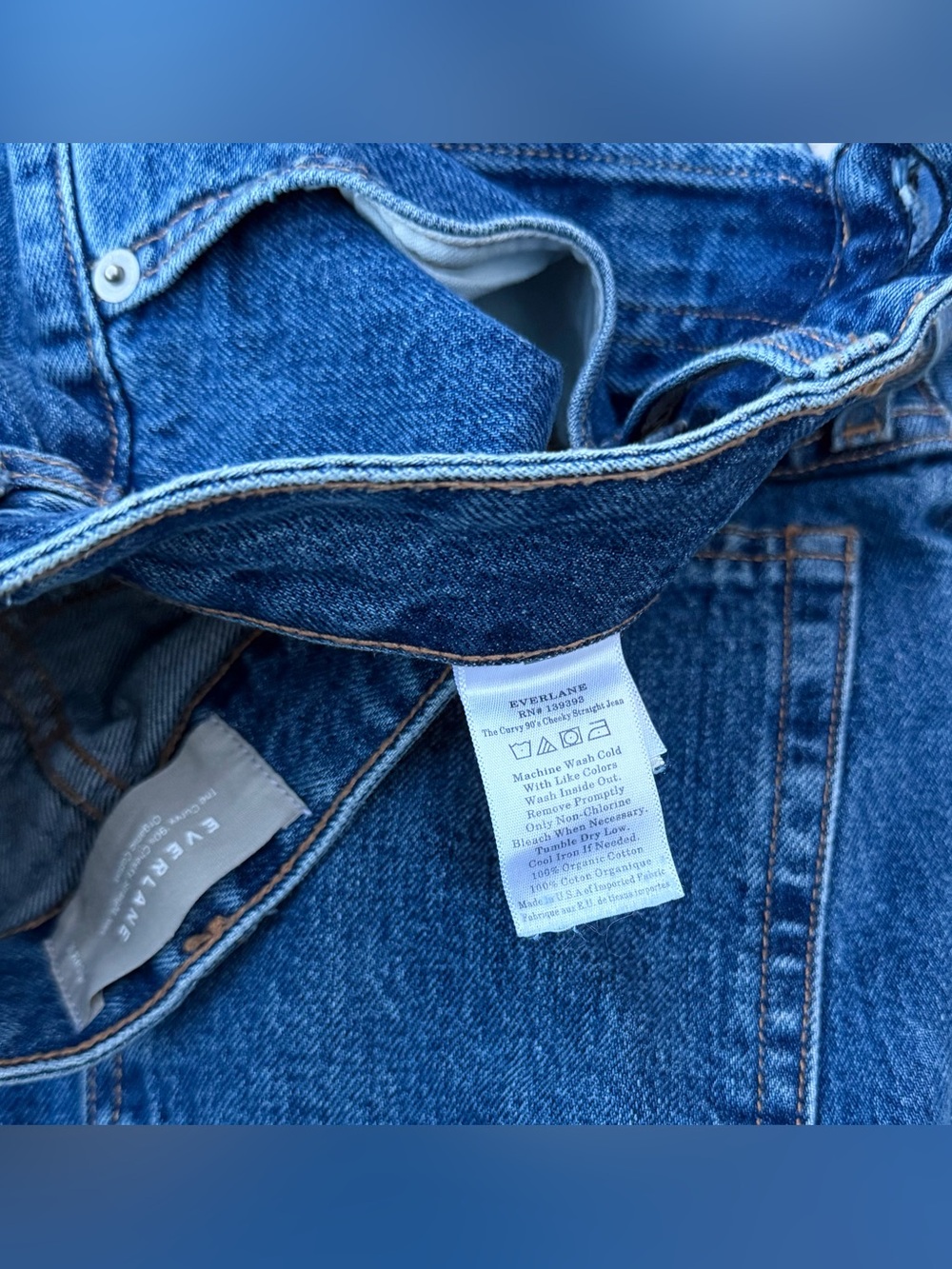 Everlane The Curvy 90’s Cheeky Straight Jean 28 Button Fly Y2K High Rise Stretch - Picture 7 of 14
